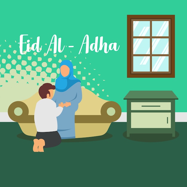 Gather On Eid Al-adha Ilustracja