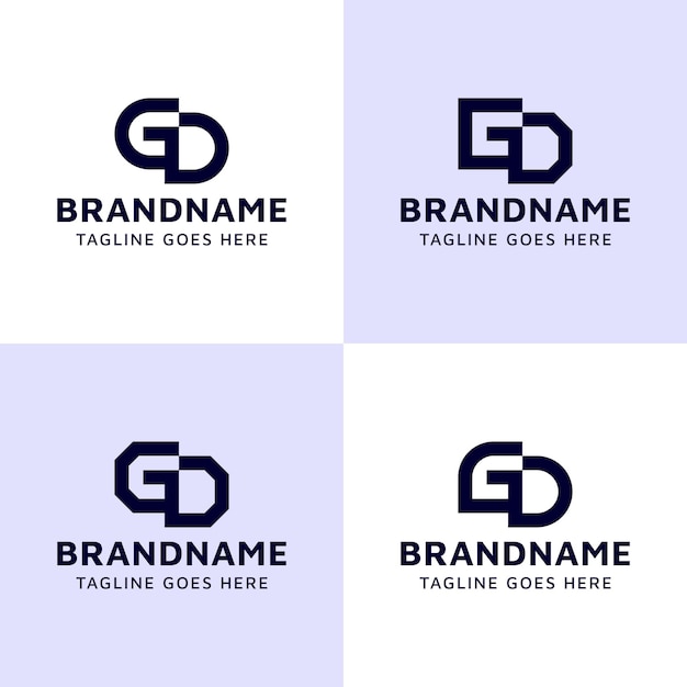 Gd Letters Monogram Logo Set Odpowiedni Dla Każdej Firmy Z Inicjałami Dg Lub Gd