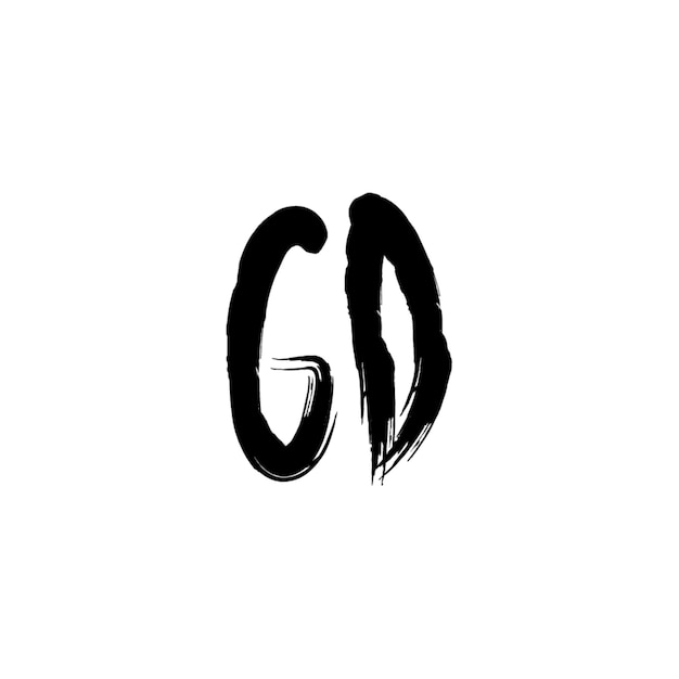GD monogram logo projekt list tekst nazwa symbol monochromatyczne logotyp alfabet znak proste logo