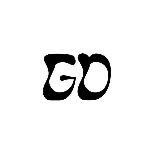GD monogram logo projekt list tekst nazwa symbol monochromatyczne logotyp alfabet znak proste logo