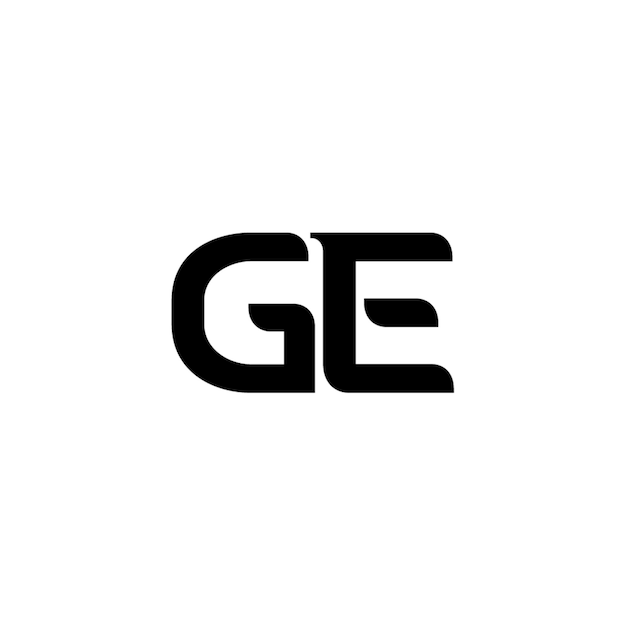 GE monogram logo projekt list tekst nazwa symbol monochromatyczne logotyp alfabet znak proste logo