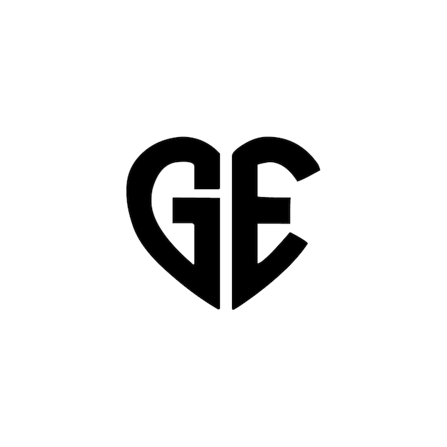 GE monogram logo projekt list tekst nazwa symbol monochromatyczne logotyp alfabet znak proste logo