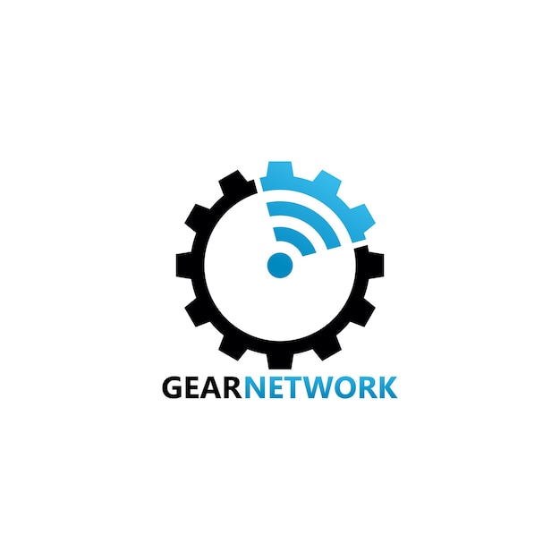 Gear Network Logo Szablon Wektor Projektu, Godło, Koncepcja Projektowa, Kreatywny Symbol, Ikona