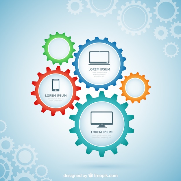 Gears Infografika Szablon