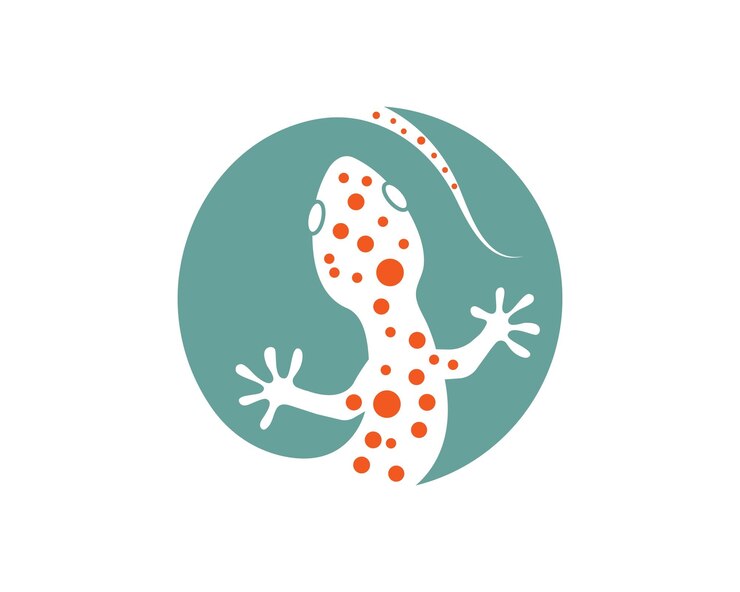 Gekon logo wektor ikona ilustracja szablon
