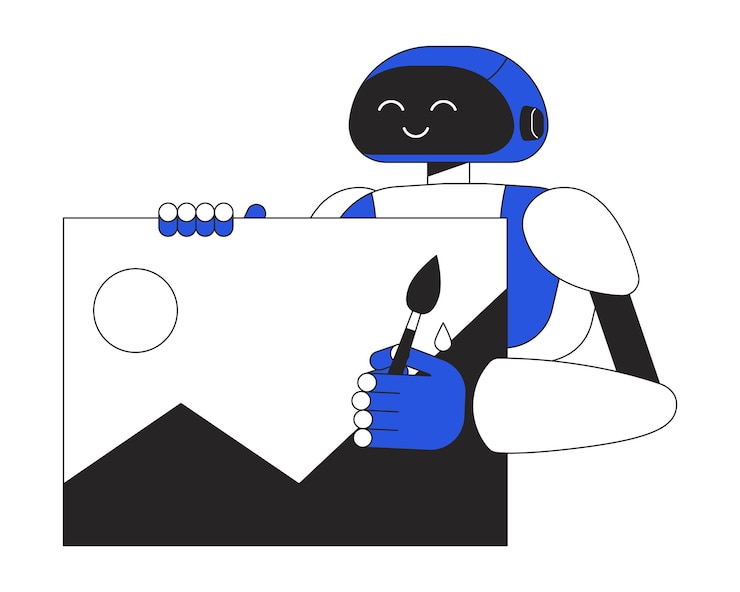 Wektor generator obrazu ai duet linii kolorów koncepcja wektor ilustracja punktowa