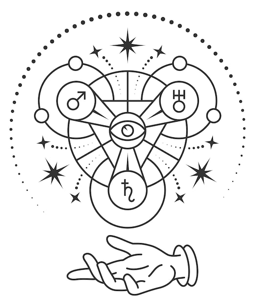 Geometria Zaklęcia Magicznego Rytuału Magiczny Symbol Astrologii