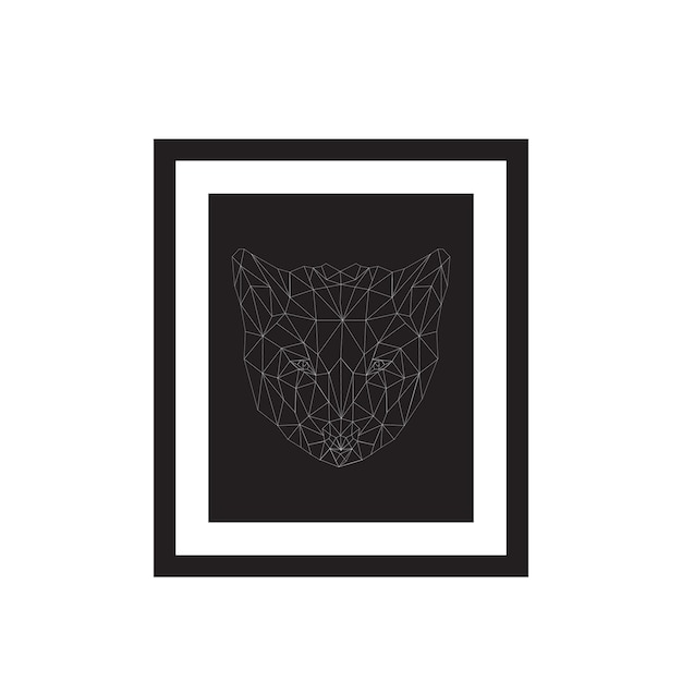 Geometryczna głowa wilka Wilk Wall Art Photo sława