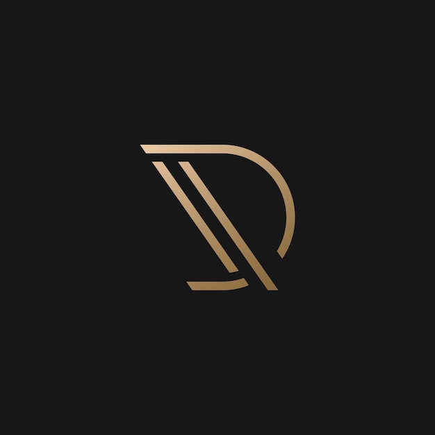 Geometryczna litera D początkowy projekt szablonu logo z unikalnym i nowoczesnym konceptem Logo dla wizytówki biznesowej lub marki tożsamości