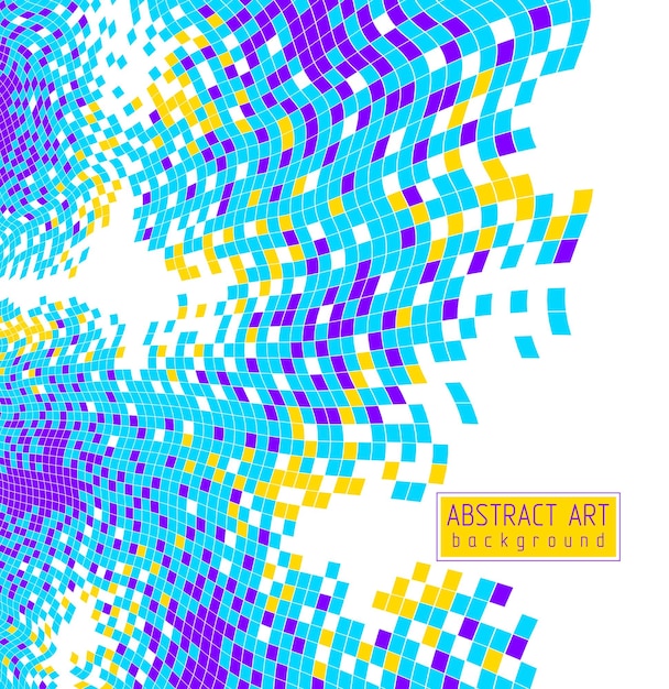 Geometryczna Minimalna Grafika Wektorowa, Piękna Ilustracja Wymiarowa Mozaiki, Nowoczesny Modny Szablon Z Miejscem Na Kopię Dla Tytułu I Tekstu. Nadające Się Do Broszury, Czasopisma, Reklamy, Banera, Plakatu.