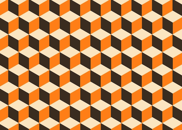 Geometryczna tekstura tła Retro Cube