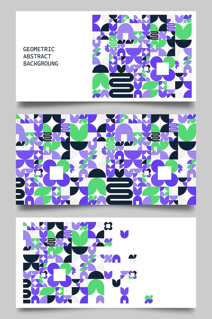 Wektor geometryczne abstrakcje tło projekt prostych kształtów geometrycznych do użytku w prezentacji flyer