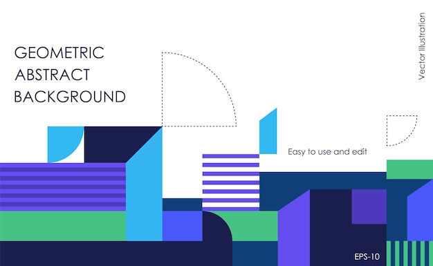 Geometryczne Abstrakcyjne Tła Projektu. Kompozycja Prostych Geometrycznych Kształtów.