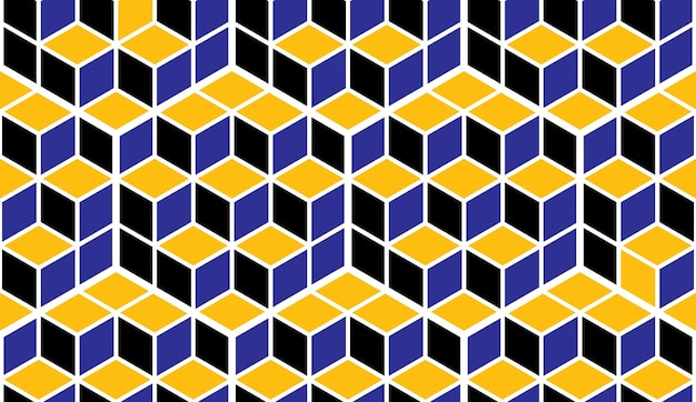 Geometryczne kostki abstrakcja bezszwowe wzór, 3d tło wektor. Technologia styl inżynierii rysowania linii niekończących się ilustracji. Nadaje się do tkanin, tapet, opakowań, sieci i druku.