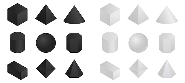 Geometryczne kształty 3d izometryczny.