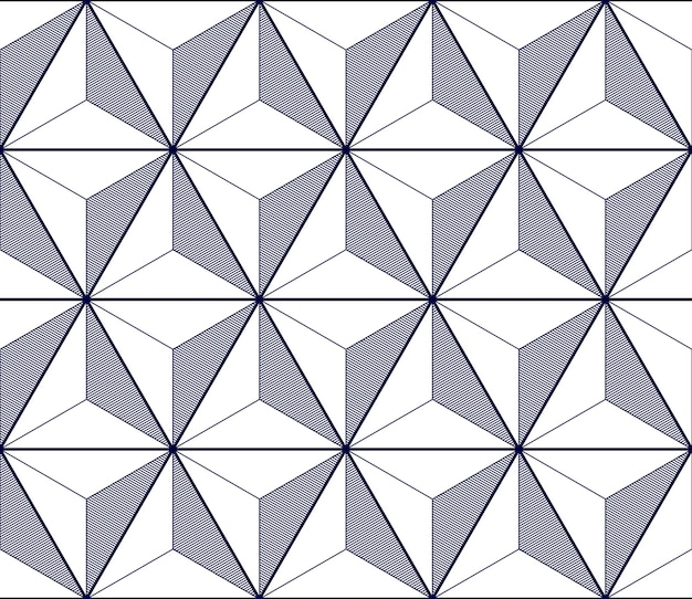 Plik wektorowy geometryczne linie 3d streszczenie wzór, tło wektor. technologia styl inżynierii rysowania linii niekończących się ilustracji. jednokolorowy, czarno-biały.