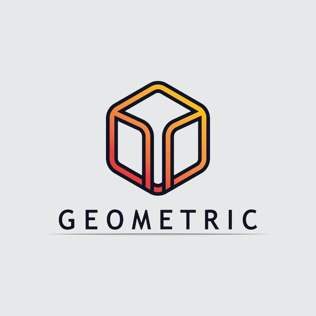 Geometryczne logo ilustracja ikony akcji i logo firmy