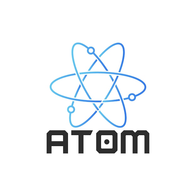 Geometryczne Minimalistyczne Logo Cząstek Atomu