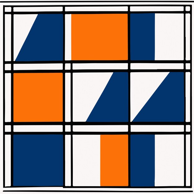 Geometryczne nowoczesne minimalistyczne Colorblocks Vector Art Bauhaus Style do druku