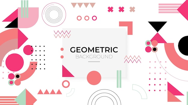 Geometryczne tło baneru abstrakcyjny projekt graficzny tło banera wzór ilustracja wektorowa