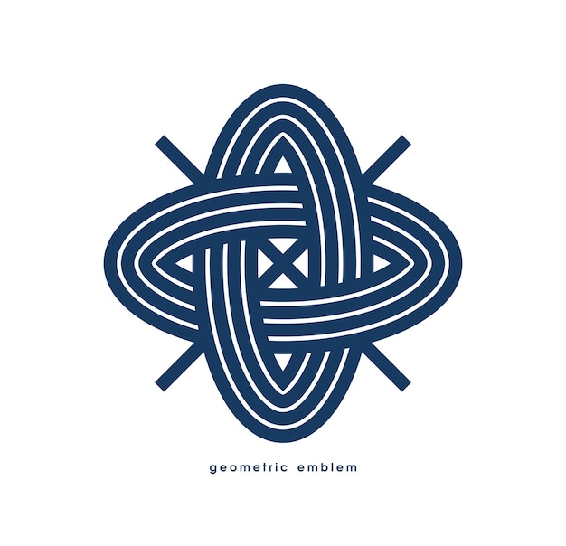 Plik wektorowy geometryczne wektor logo sztuki linii na białym, abstrakcyjny symbol liniowy współczesny styl, emblemat geometryczny kształt, element projektu graficznego firmy korporacyjnej marki.