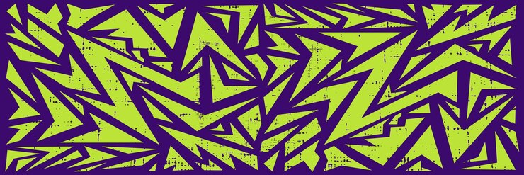 Wektor geometryczny abstrakcyjny wzór w kolorze zielonym i fioletowym