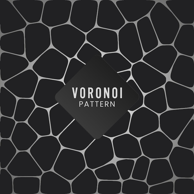 Geometryczny czarno-biały wzór voronoi blokuje teksturę tła