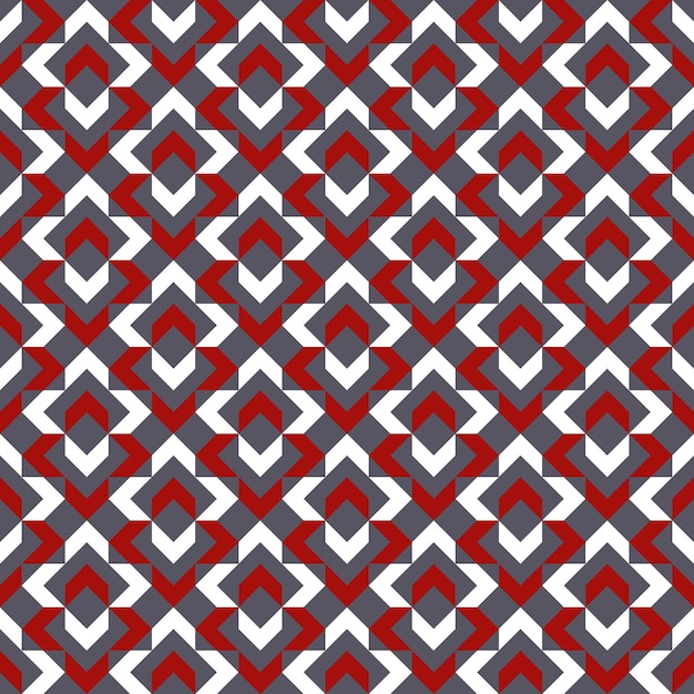 Geometryczny czerwono-biały wzór