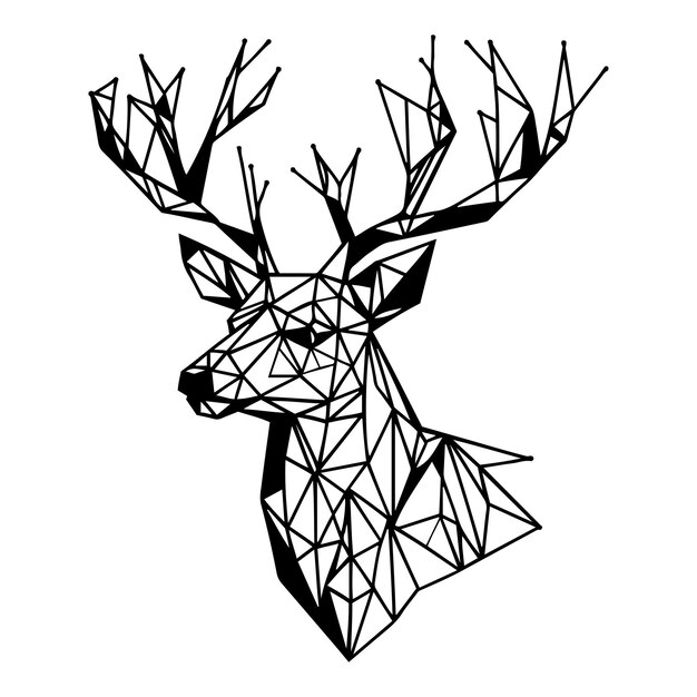 Plik wektorowy geometryczny deer_c