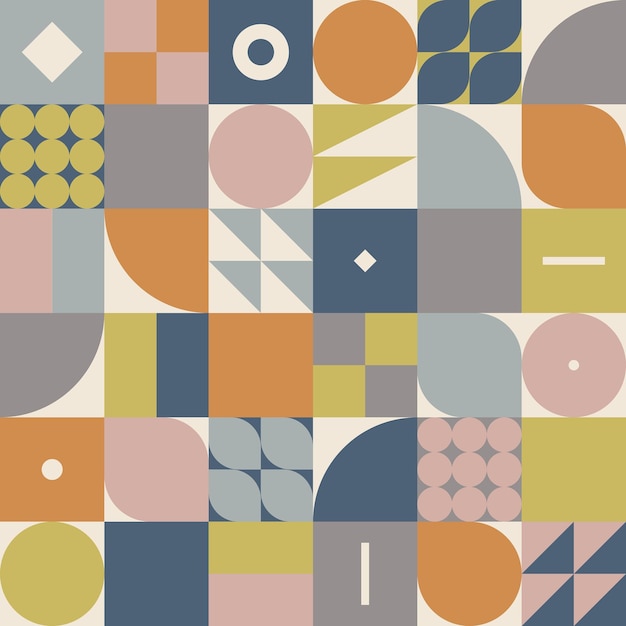 Geometryczny kolaż wzór pastelowy kolor ilustracji wektorowych