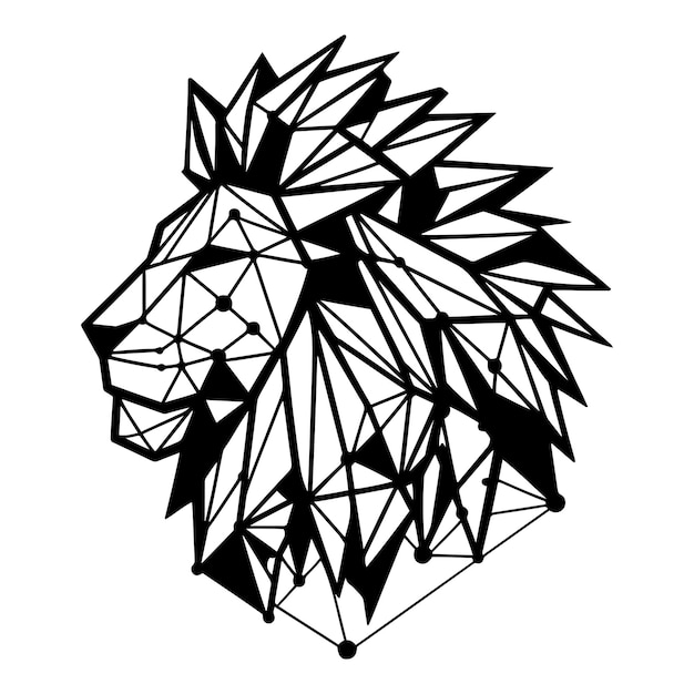 Plik wektorowy geometryczny lion_a