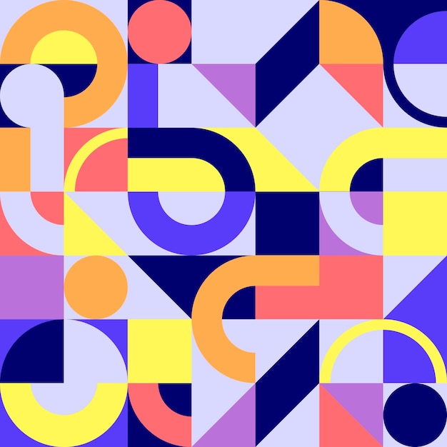 Geometryczny modny wzór retro