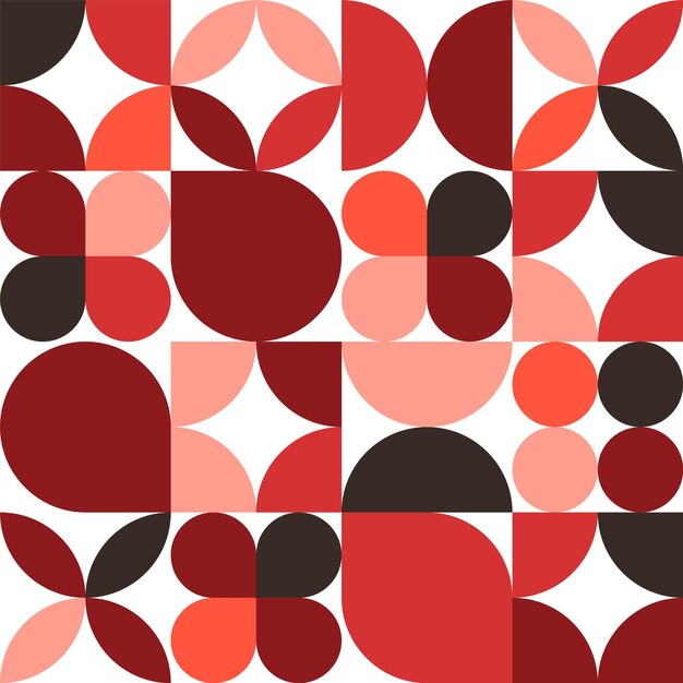 Geometryczny modny wzór w stylu bauhaus nowoczesne kolorowe tło z prostymi elementami tekstura retro
