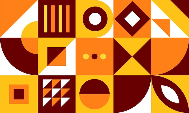 Geometryczny mural abstrakcyjny wzór mozaiki w kolorowym, modnym stylu