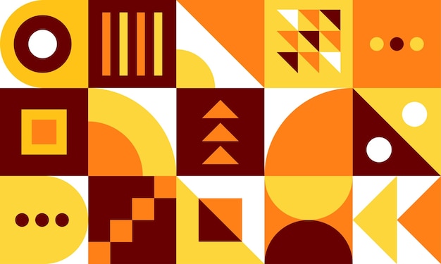 Geometryczny mural abstrakcyjny wzór mozaiki w kolorowym, modnym stylu