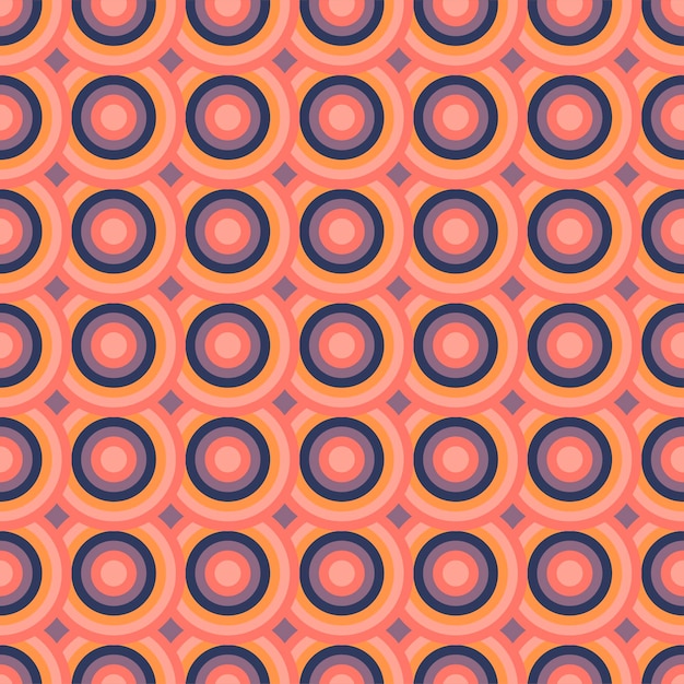 Geometryczny pomarańczowy bezszwowy wzór Wektorowy wzór dla tekstyliów papier pakujący projekty mody tapety tła pokrywa podłogi i płytki