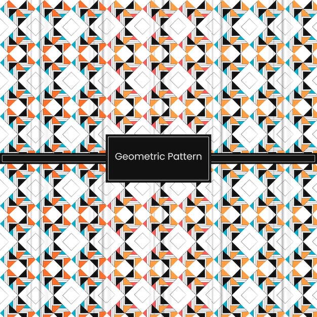 Geometryczny profesjonalny projekt wzoru z kolorowym kształtem i tłem wektorowym