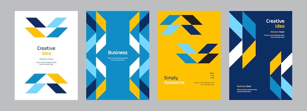 Plik wektorowy geometryczny projekt plakatów kreatywny układ ulotki nowoczesny szablon banerów książka prezentacji biznesowej.