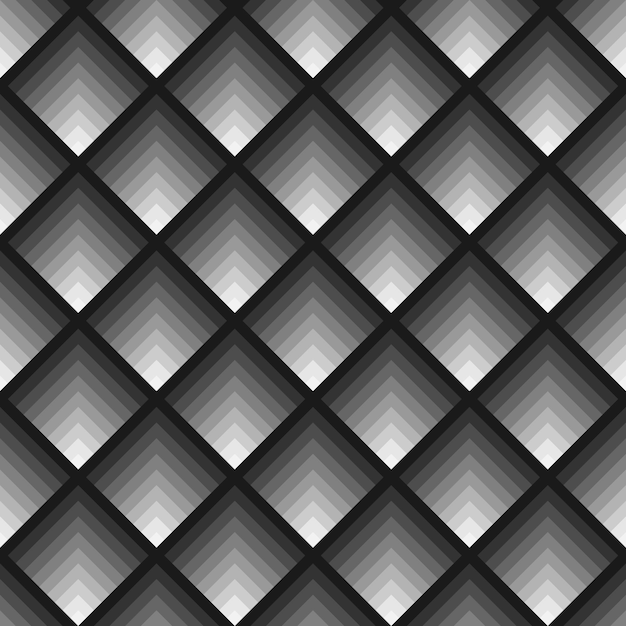 Geometryczny szary gradient ornament Czarno-biały abstrakcyjny wektorowy bezszwowy wzór