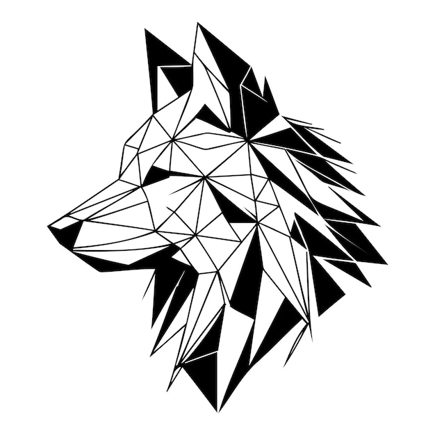 Plik wektorowy geometryczny wolf_c