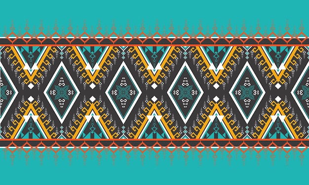 Plik wektorowy geometryczny wzór etniczny.dywan, tapeta, odzież, opakowanie, batik, tkanina, styl haftu ilustracji wektorowych.