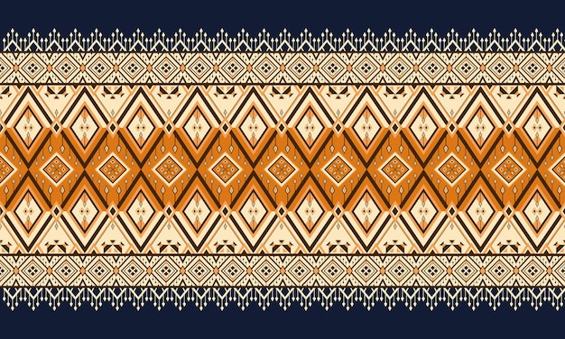 Geometryczny Wzór Etniczny Haft .dywan, Tapeta, Odzież, Opakowanie, Batik, Tkanina, Styl Haftu Ilustracji Wektorowych.