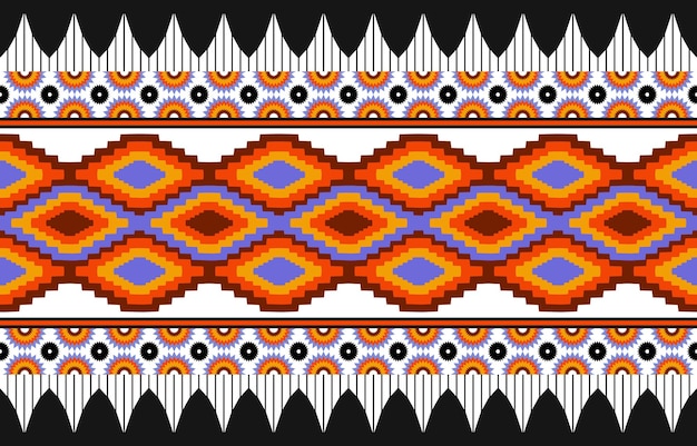 Geometryczny Wzór Etniczny Motywy Indian Amerykańskich Design