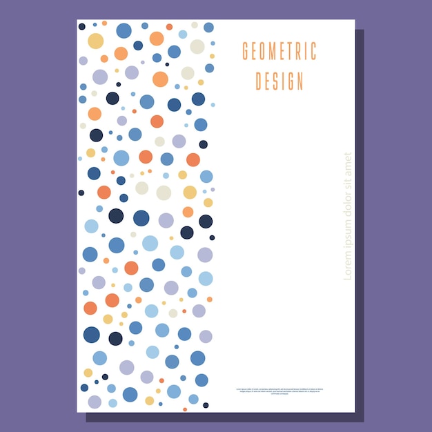 Plik wektorowy geometryczny wzór kolorowych kół układ do projektowania banera okładki plakat pocztówka i projekt korporacyjny idea kreatywności wnętrz i dekoracji