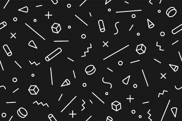 Geometryczny wzór memphis. Modne style wzór graficzny bez szwu