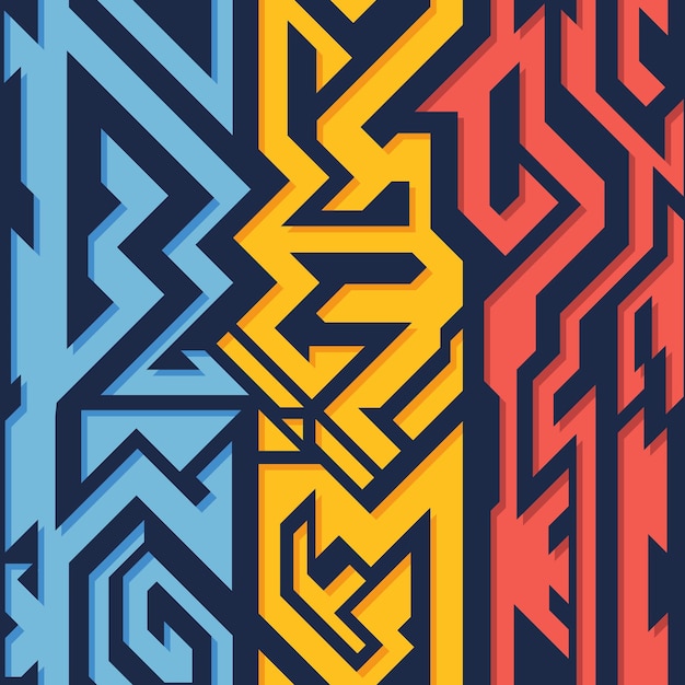 Geometryczny wzór retro