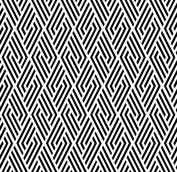 Wektor geometryczny wzór w czarno-białym