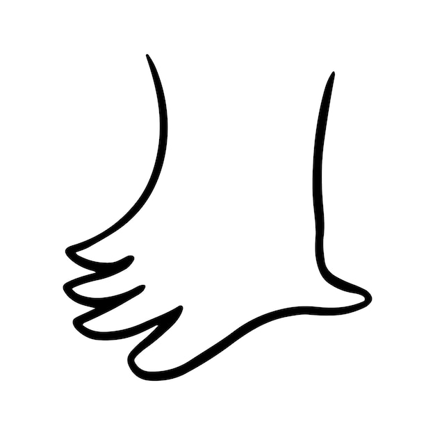 Gesty dłoni dzieci w stylu bazgrołów na białym tle Ręcznie rysowane ludzkie dłonie wyrażające różne znaki