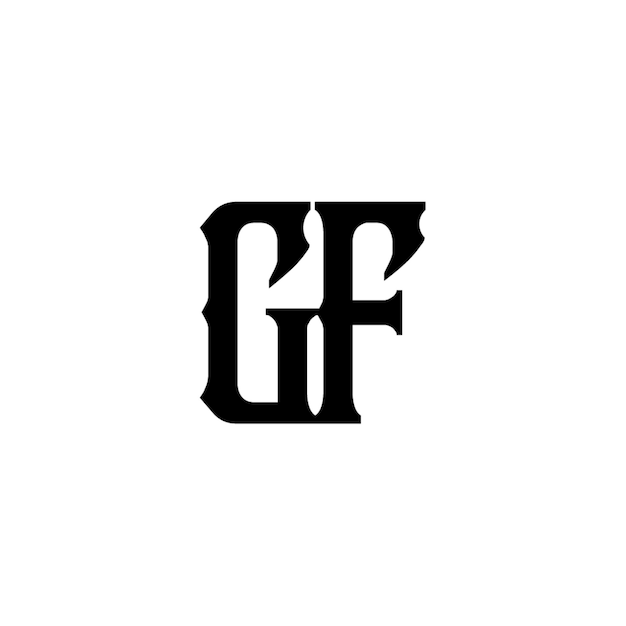 GF Monogram logo projekt litery tekst nazwa symbol monochromatyczny logo alfabet znak prosty logo