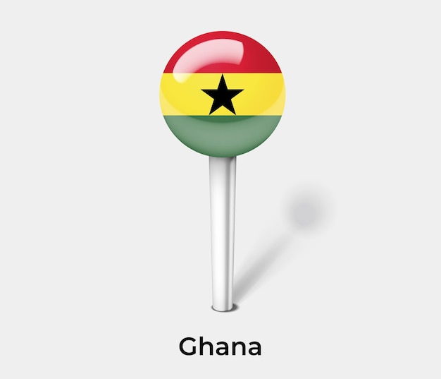 Ghana Pinezka Do Ilustracji Wektorowych Mapy